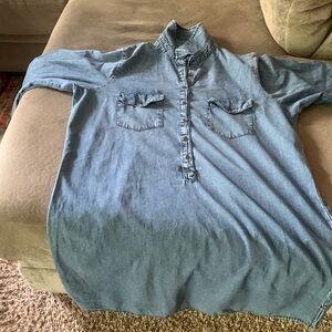 Speed Control Soft jean shirt dress